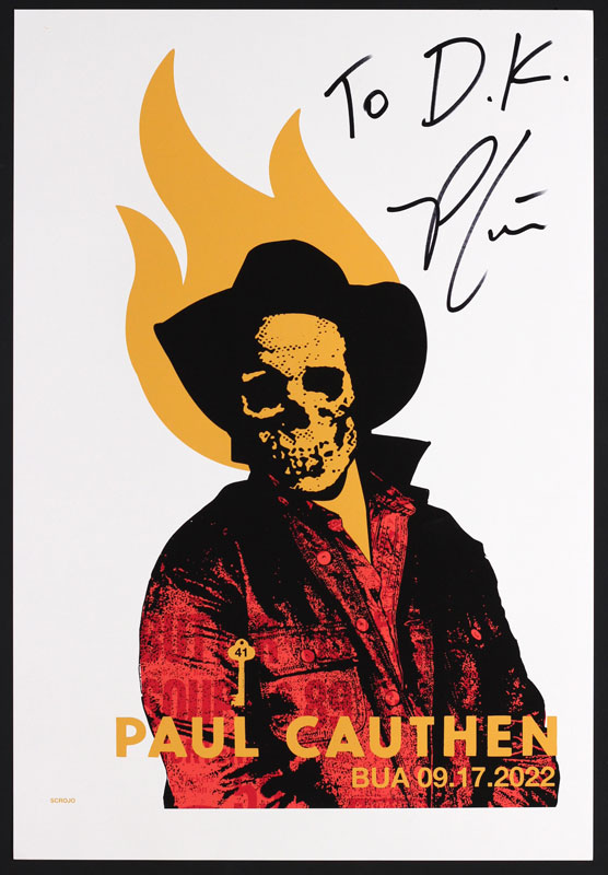 Scrojo Paul Cauthen Autographed Poster
