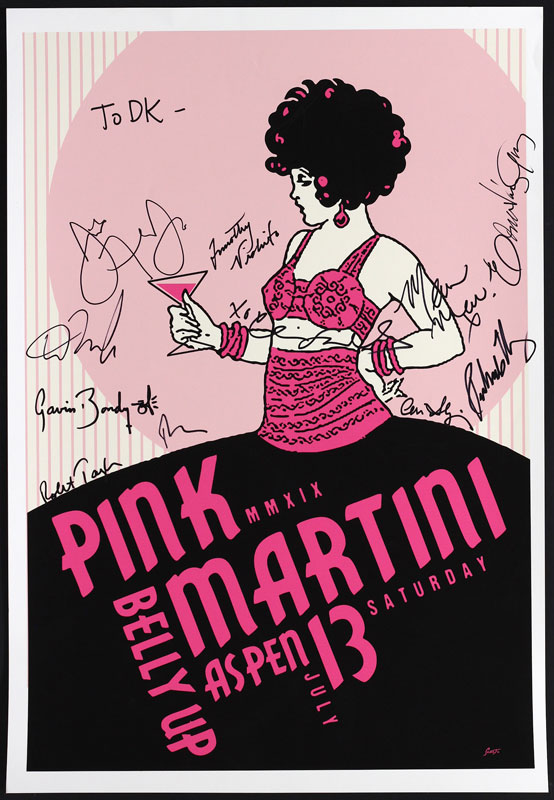 Scrojo Pink Martini Autographed Poster