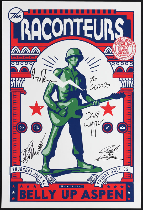 Scrojo The Raconteurs Autographed Poster