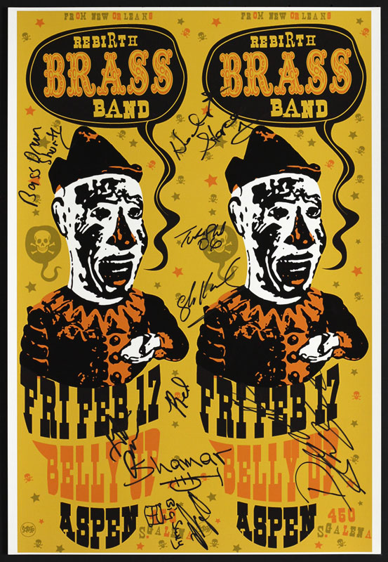 Scrojo Rebirth Brass Band Autographed Poster