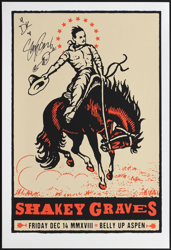 Scrojo Shakey Graves Autographed Poster