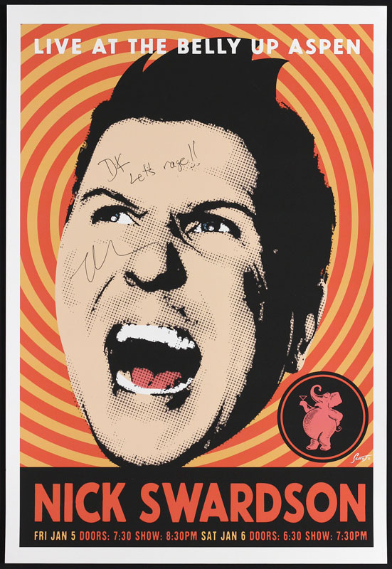 Scrojo Nick Swardson Comedy Autographed Poster