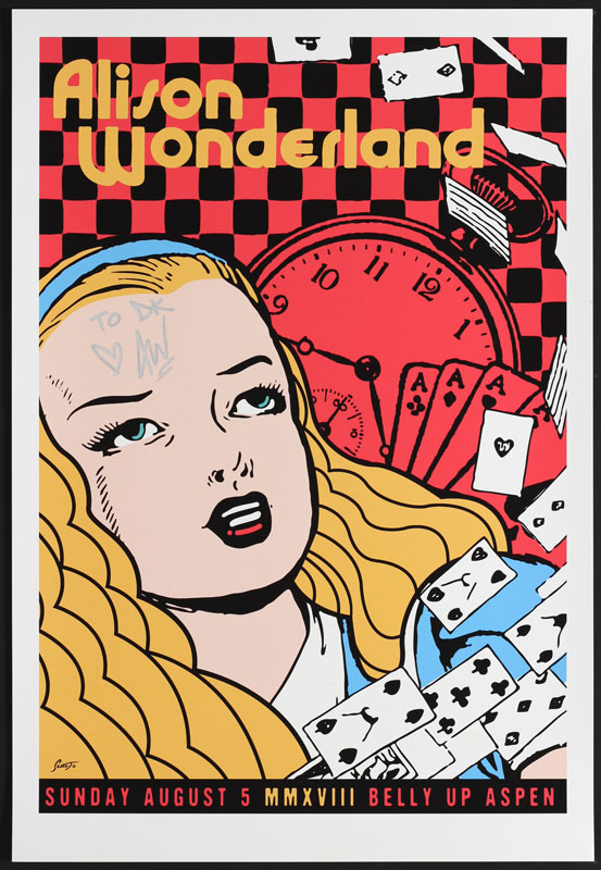 Scrojo Alison Wonderland Autographed Poster