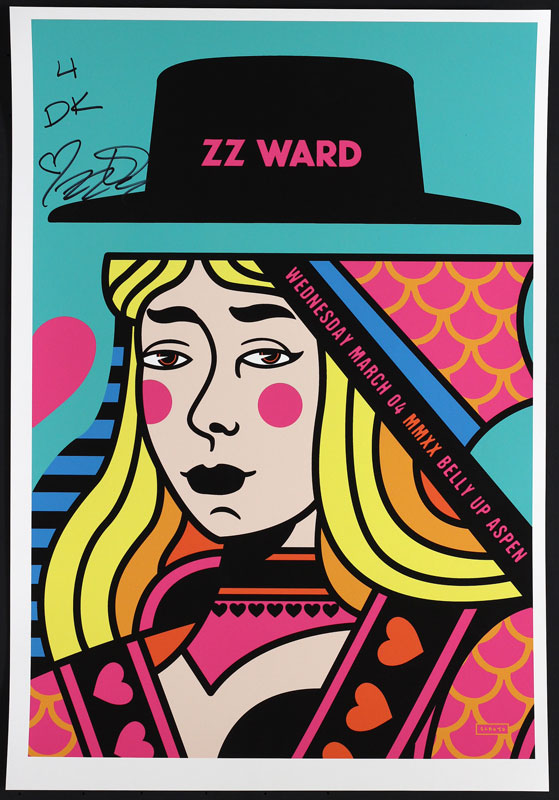Scrojo ZZ Ward Autographed Poster