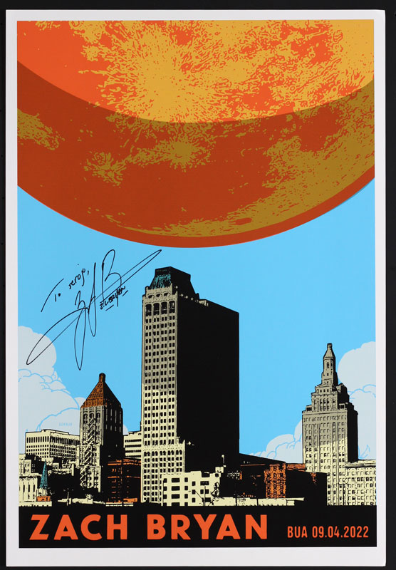 Scrojo Zach Bryan Autographed Poster