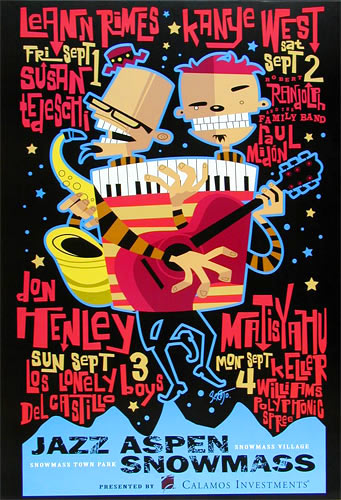 Scrojo Kanye West Jazz Aspen Snowmass Poster