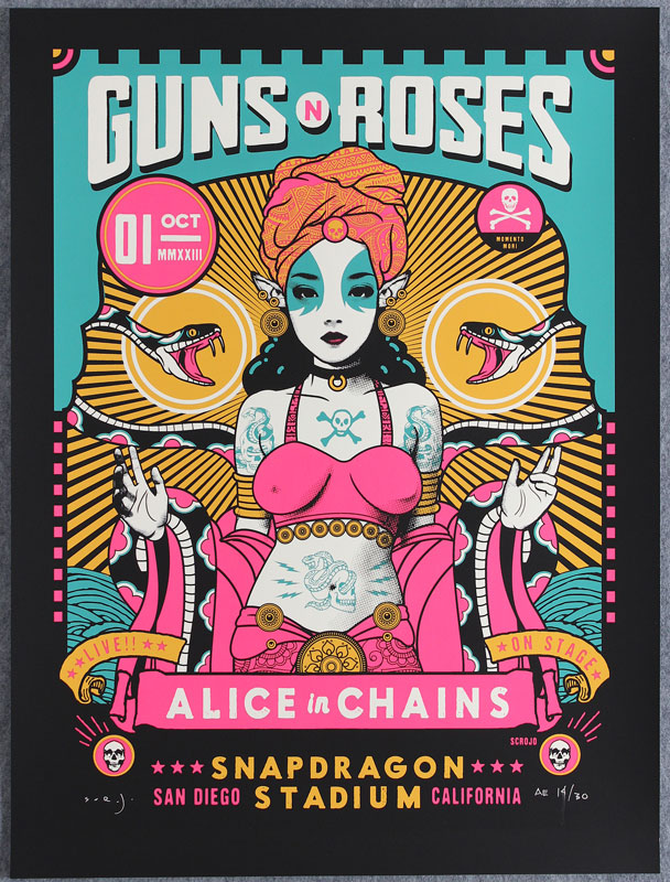 Scrojo Guns N' Roses Alice in Chains Poster