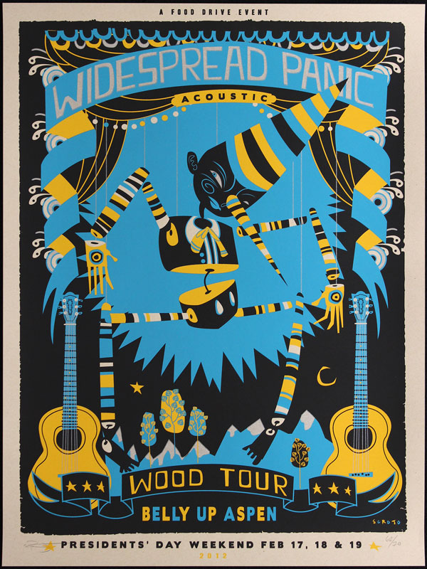 Scrojo Widespread Panic Wood Tour Poster