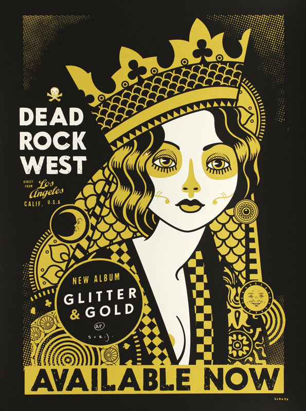 Scrojo Dead Rock West - Glitter and Gold 2019 Album Release Promo Poster