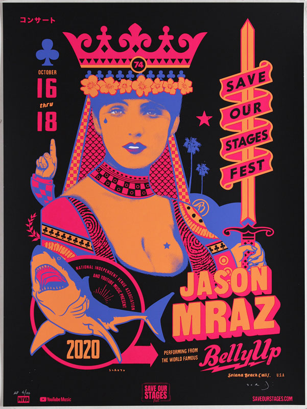 Scrojo Jason Mraz Save Our Stages Fest Poster