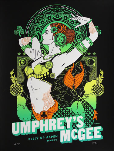 Scrojo Umphrey's McGee St. Patrick's Day 2016 Poster