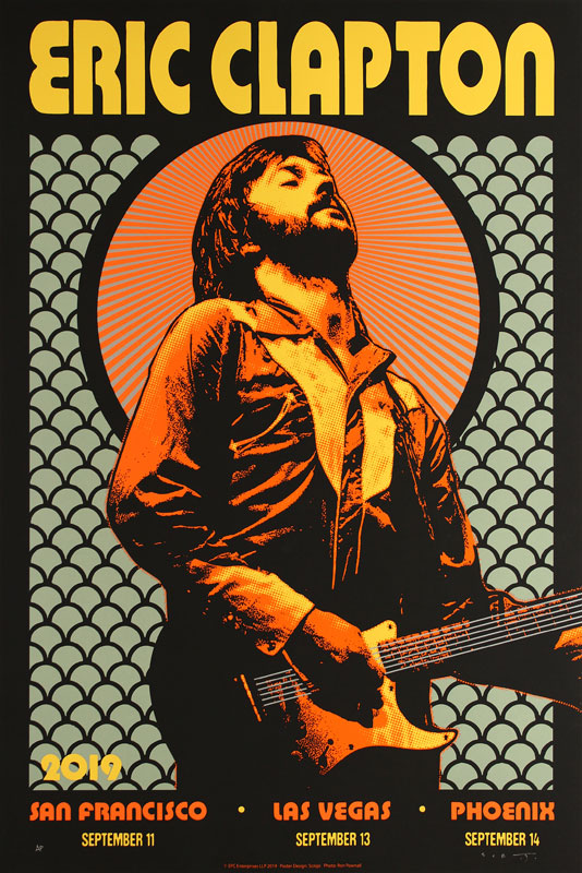 Scrojo Eric Clapton 2019 United States Tour Poster