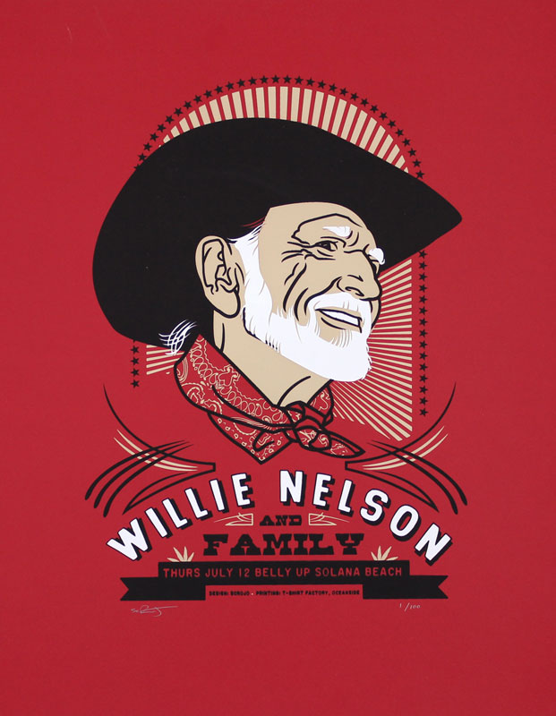 Scrojo Willie Nelson and Family Poster
