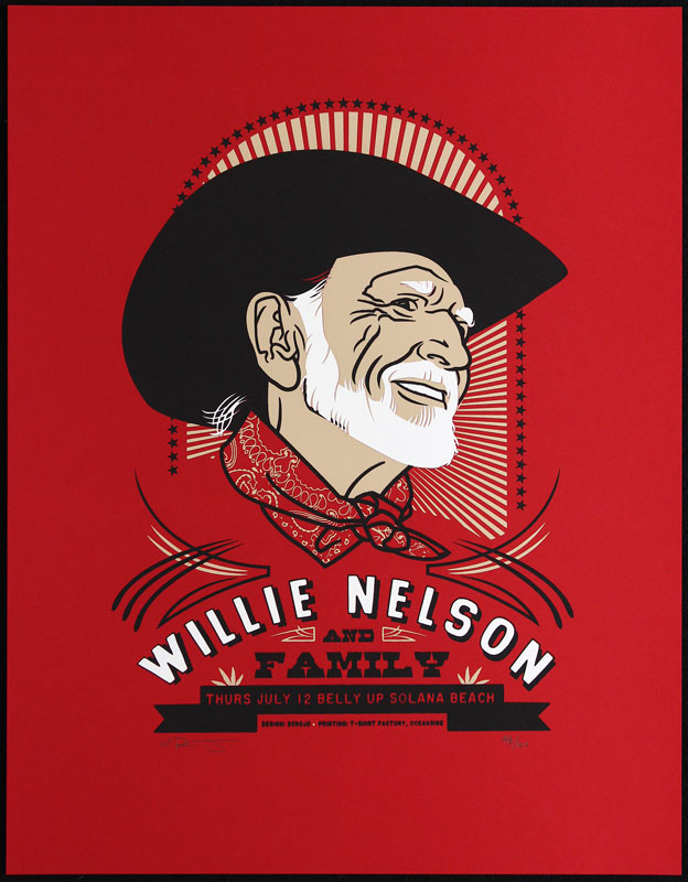 Scrojo Willie Nelson and Family Poster