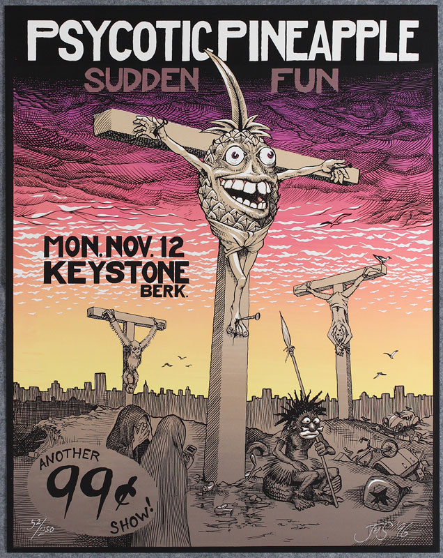 John Seabury Psycotic Pineapple Sudden Fun Poster