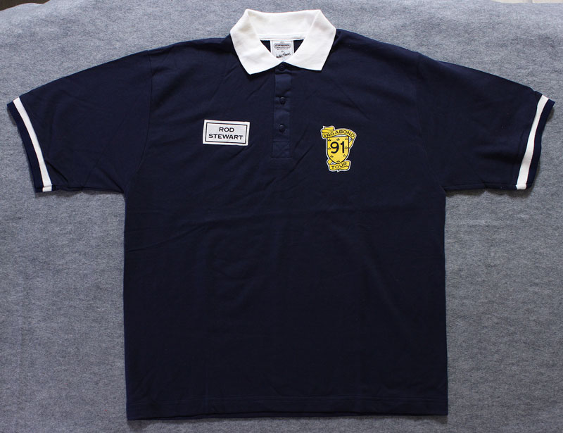 Rod Stewart Vagabond Tour 1991 Crew Polo Shirt