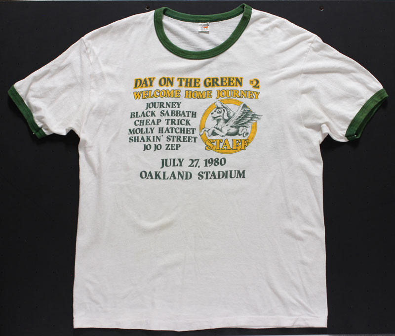 Journey Black Sabbath Cheap Trick Day On The Green 1980 Staff Vintage T-Shirt