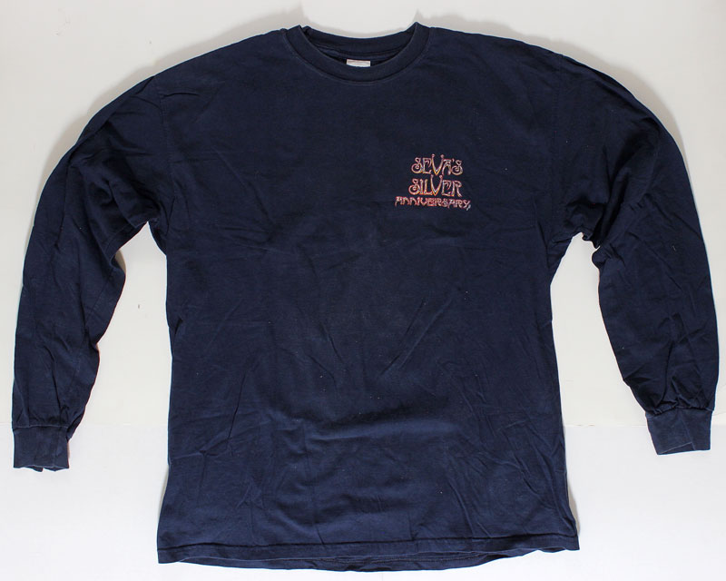 Front by Alton Kelley Back by Mikio Kennedy Seva's Silver Anniversary Long Sleeve T-Shirt 2005 Vintage T-Shirt