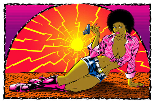 Stainboy Hot Coffy - Pam Grier Art Print