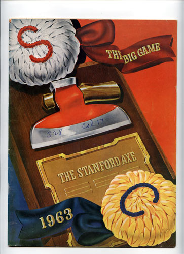 1963 Stanford vs Cal Big Game College Football Program