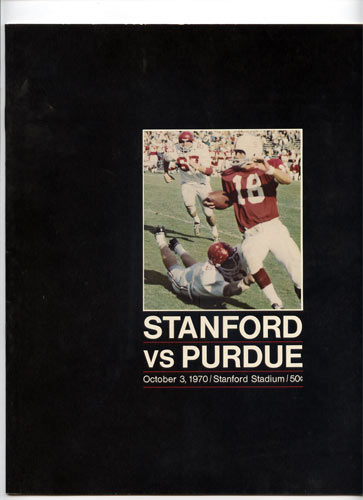 1970 Stanford vs Purdue College Football Program