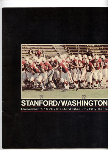 1970 Stanford vs Washington College Football Program