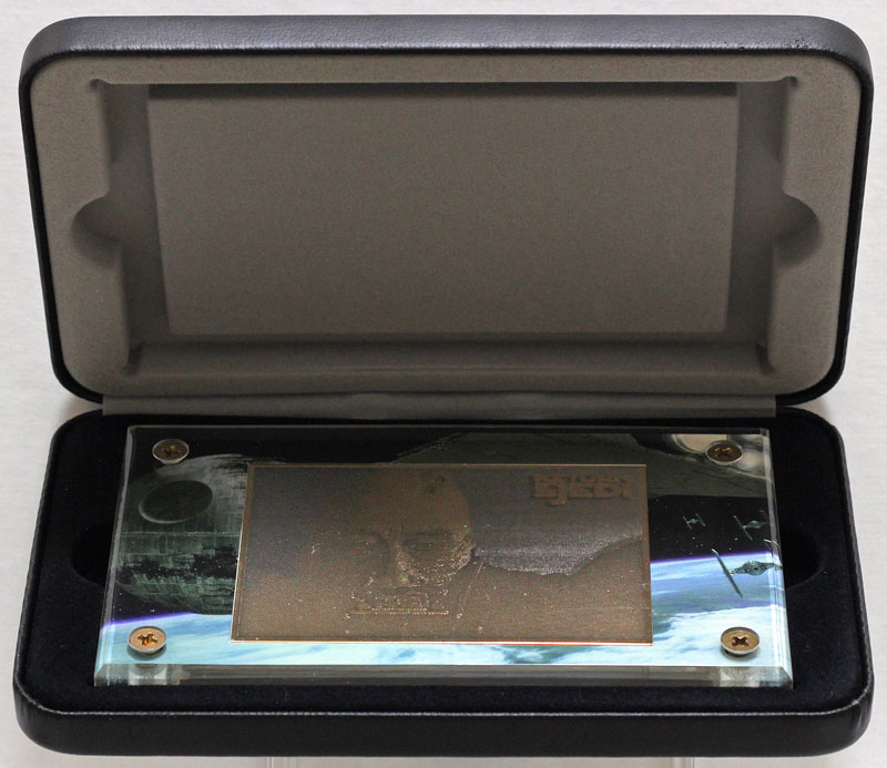 Star Wars Trilogy 24K Gold Collectibles Darth Vader Plaque