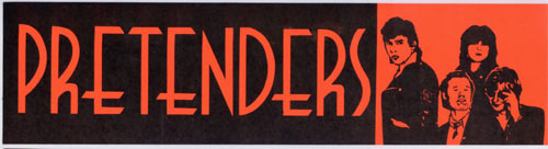 Pretenders Vintage Bumper Sticker