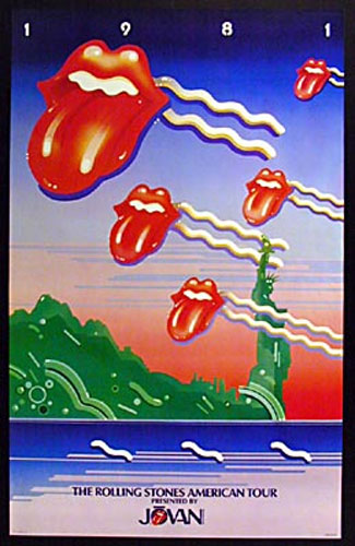 Rolling Stones 1981 American Tour Poster