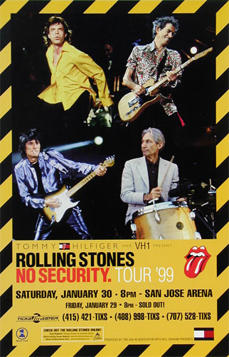 Rolling Stones No Security Tour Poster