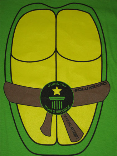 Teenage Mutant Ninja Turtles TMNT Dlux Expo World Record Costume Original Vintage T-Shirt