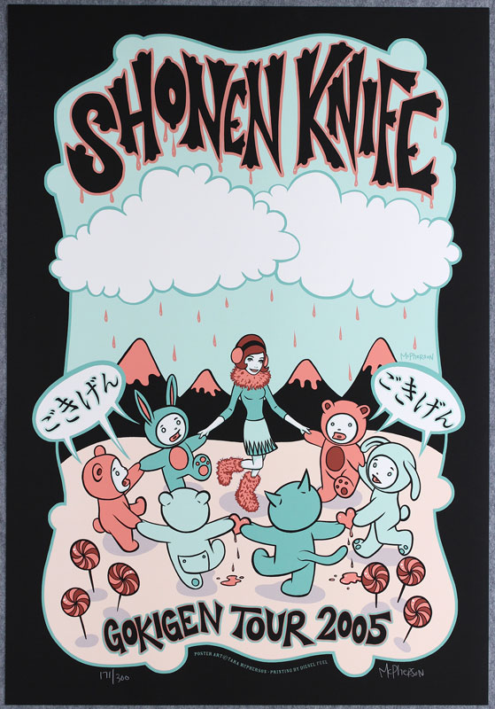 Tara McPherson Shonen Knife Gokigen Tour Poster