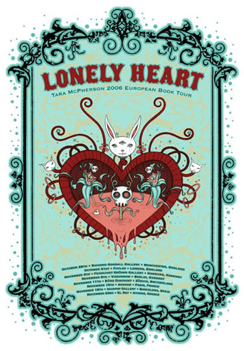 Tara McPherson Lonely Heart - Tara McPherson Book Tour Poster