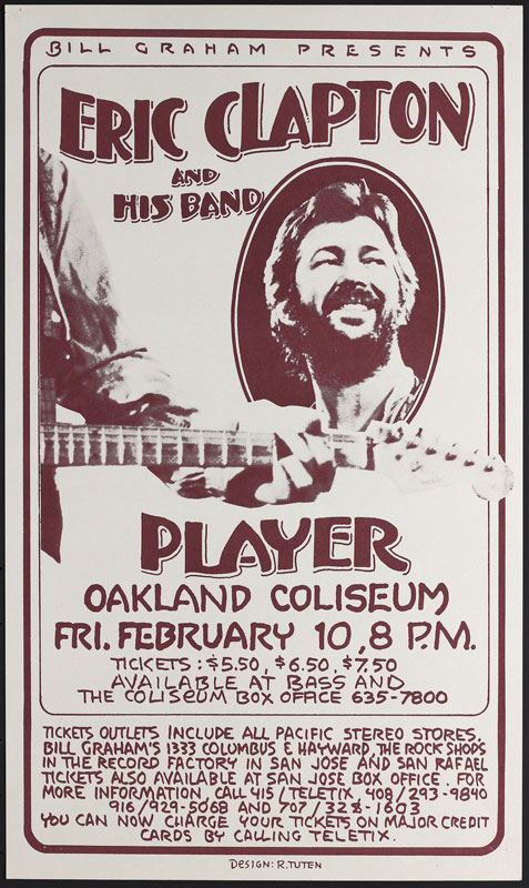 Randy Tuten Eric Clapton and his Band Poster