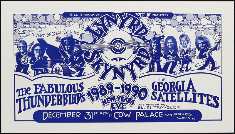 Randy Tuten Lynyrd Skynyrd New Years Eve 1990 Poster - signed