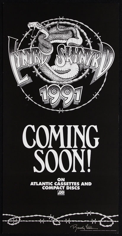 Randy Tuten Lynyrd Skynyrd Atlantic Promo Poster