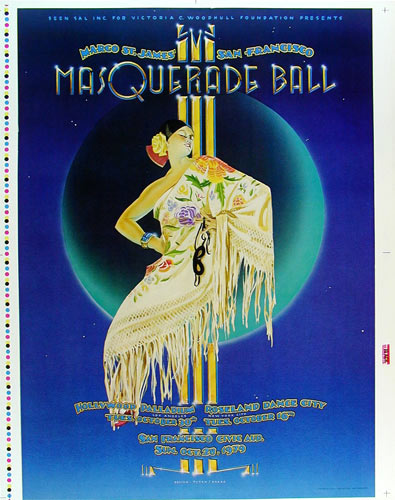 Randy Tuten Margo St. James Masquerade Ball Poster Uncut Proofsheet