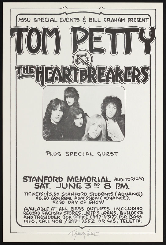 Randy Tuten Tom Petty And The Heartbreakers Poster - signed