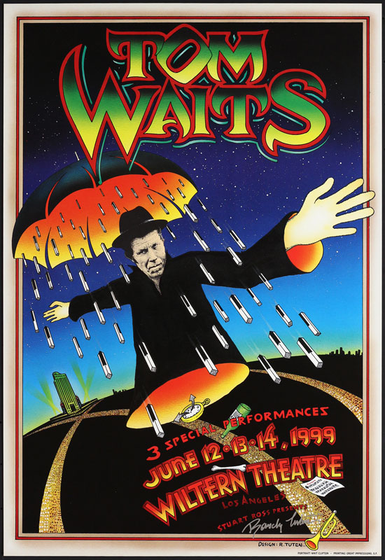 Randy Tuten Tom Waits L.A  Poster