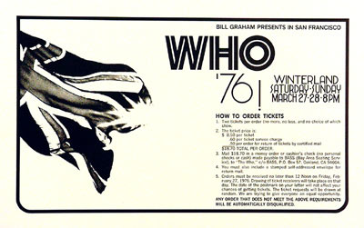 Randy Tuten Bill Graham Presents The Who Poster - signed