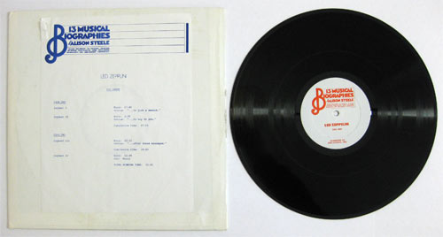 Led Zeppelin 13 Musical Biographies with Alison Steele Vinyl LP