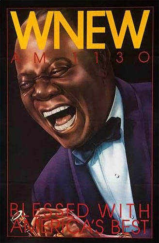 WNEW Louis Armstrong New York Subway Poster