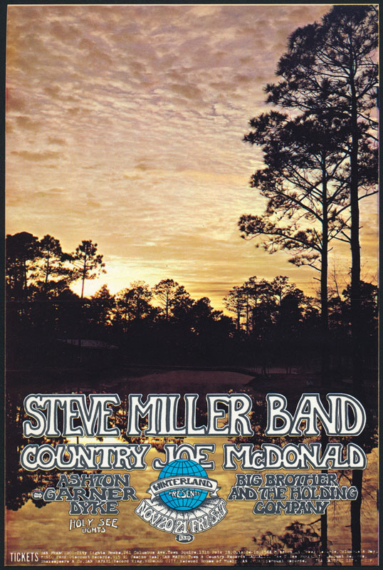 Randy Tuten Steve Miller Big Brother Winterland Handbill