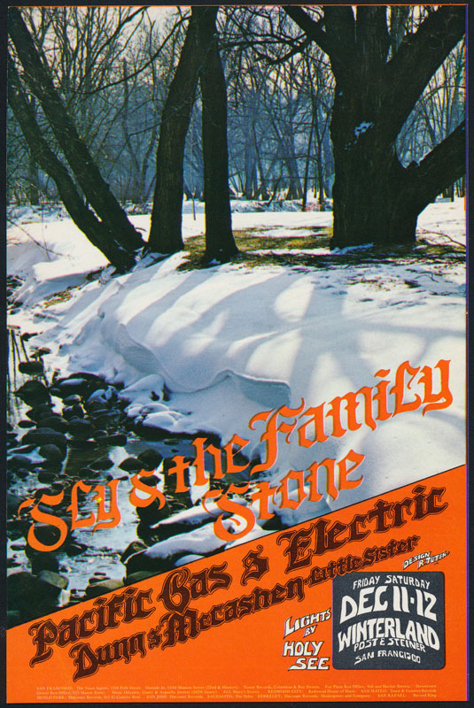 Randy Tuten Sly and the Family Stone Winterland Handbill