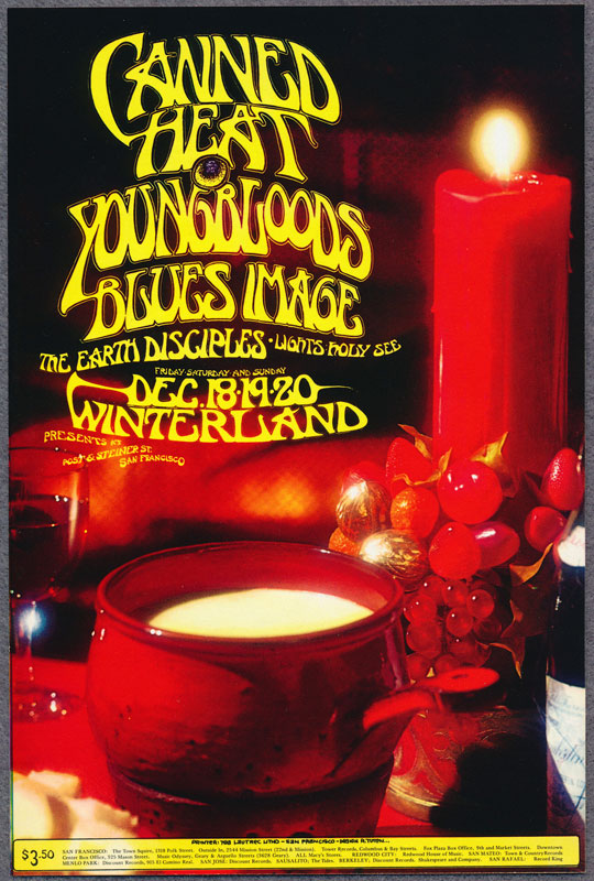 Randy Tuten Canned Heat Youngbloods Winterland Handbill