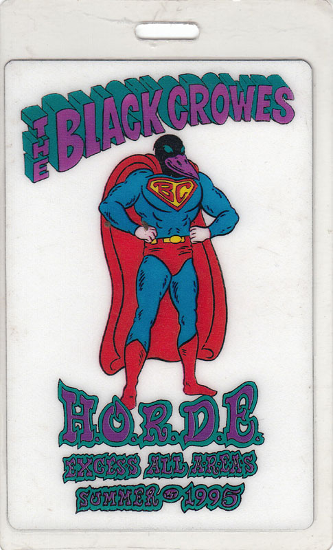 Black Crowes HORDE Festival 1995 Laminate