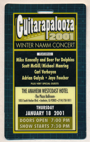 Winter NAMM 2001 Guitarapalooza Concert Laminate