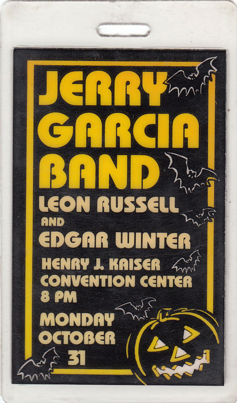 Jerry Garcia Band 1988 Staff Kaiser Convention Center Laminate