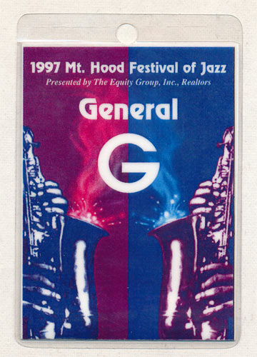 Mt. Hood Festival of Jazz 1997 General G Laminate