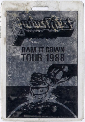 Judas Priest Ram It Down Tour 1988 Laminate